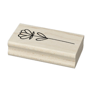 Create Your Own Hand Drawn 5 Petaled Blossom Rubber Stamp