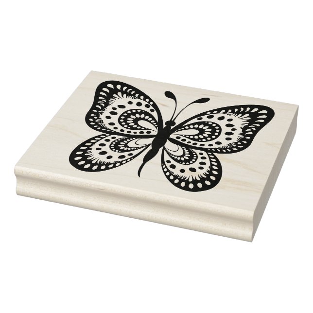 Create Your Own Hand Drawn Paisley Butterfly Rubber Stamp (Stamp)