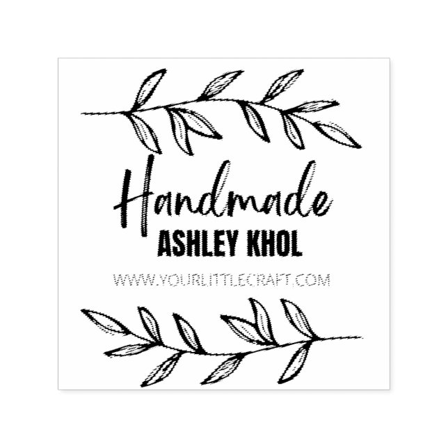 Create Your Own Handmade Name Rubber Self-inking Stamp (Design)