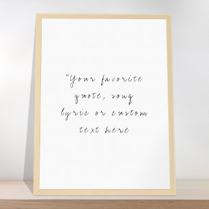 Create Your Own Handwritten Script Quote Poster