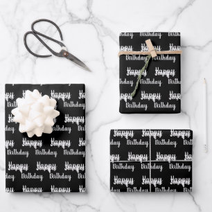 Create Your Own Happy Birthday Name Wrapping Paper Sheet
