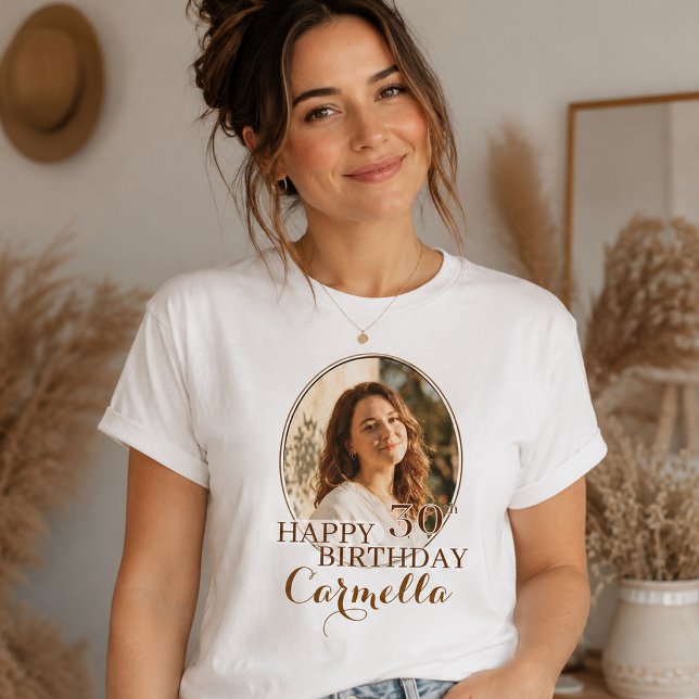 Create Your Own Happy Birthday Tshirt custom photo (Creator Uploaded)