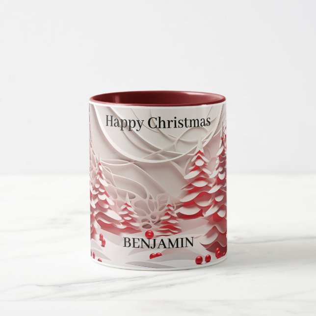 Create Your Own, Happy Christmas Custom Design Mug (Center)