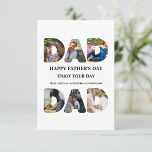 Create your own Happy fathers day 6 photo collage Card