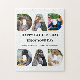 Create your own Happy fathers day 6 photo collage Jigsaw Puzzle