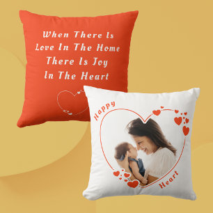 Create your own Happy Heart Throw Pillow