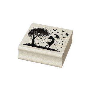 Create Your Own Happy Mother Baby Nature Rubber Stamp