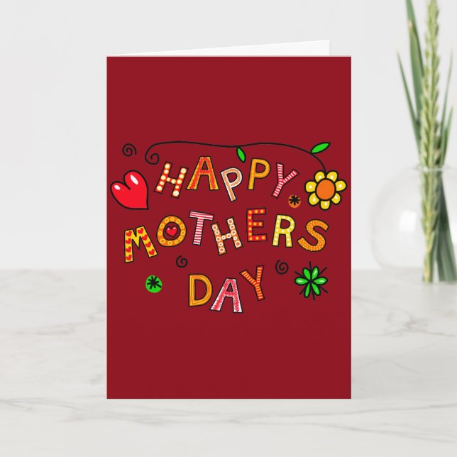 CREATE YOUR OWN Happy Mother's Day Cards (Front)