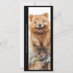 Create Your Own Happy Quokka Bookmark Card