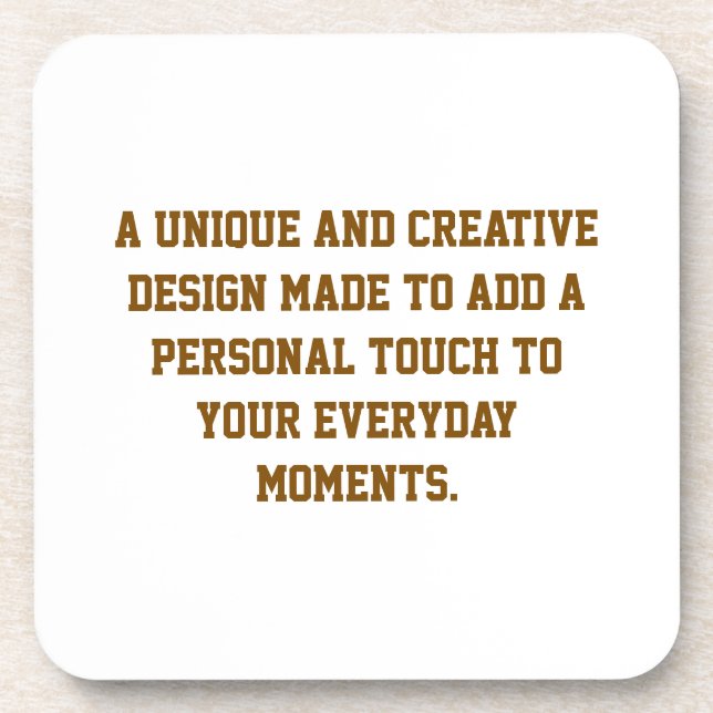 Create Your Own Hard Plastic Coasters (Front)