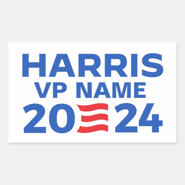 Create Your Own Harris Ticket 2024 Rectangular Sticker (Front)
