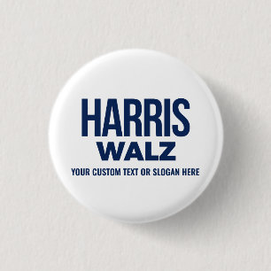 Create Your Own Harris Walz 2024 3 Cm Round Badge