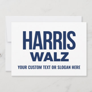 Create Your Own Harris Walz 2024 Thank You Card