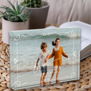 Create Your Own Heart Doodles Love Keepsake Photo Block