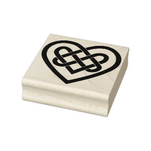 Create Your Own Heart Shaped Celtic Love Knot Rubber Stamp