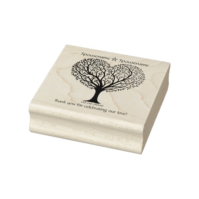 Create Your Own Heart Shaped Tree Handfasting Rubber Stamp (Stamp)