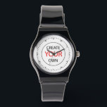 Create Your Own Hebrew Watch, Personalised / Photo Watch<br><div class="desc">Watch (HEBREW Numerals): Create Your Own - personalised professional branded item with custom logo / photo and easy further adjustments by adding text,  background colours or more images. Simple way to personalise your business,  create cool gifts for your family & friends for every occasion.</div>