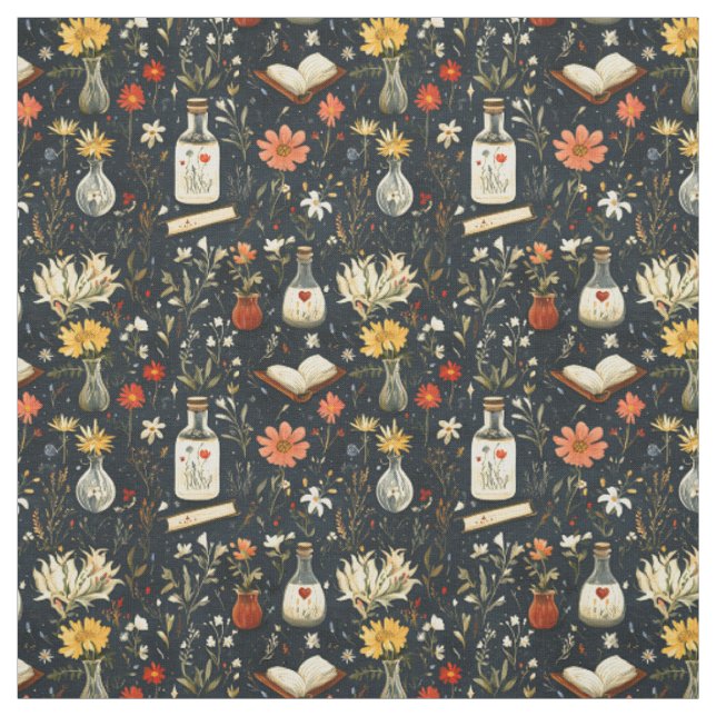 Create Your Own Hedge Witch Wildflower Love Magic Fabric (Swatch)