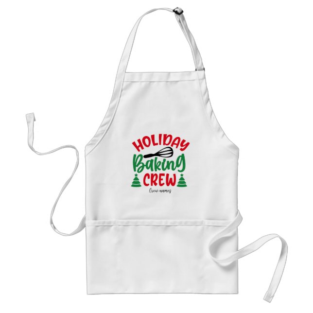 Create Your Own Holiday Baking Crew Christmas Standard Apron (Front)