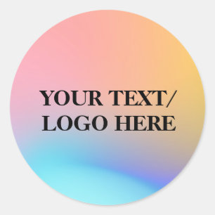CREATE YOUR OWN HOLOGRAPHIC CLASSIC ROUND STICKER
