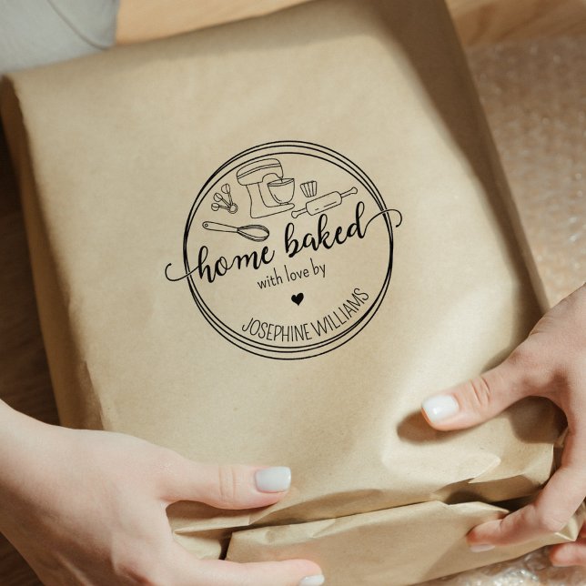 Create Your Own Home Baked With Love  Rubber Stamp (Creator Uploaded)