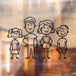 Create Your Own Home or Car Stick Figure Family