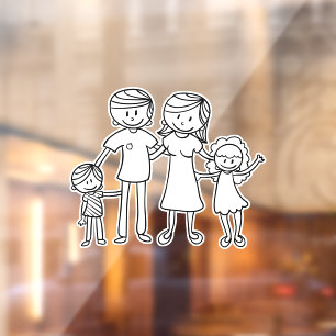 Create Your Own Home or Car Stick Figure Family