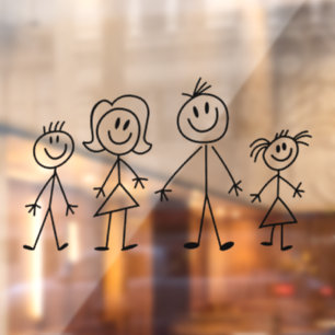 Create Your Own Home or Car Stick Figure Family