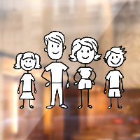 Create Your Own Home or Car Stick Figure Family 