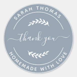 Create Your Own Homemade with Love Thank You Class Classic Round Sticker