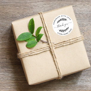 Create Your Own Homemade with Love Thank You Class Classic Round Sticker