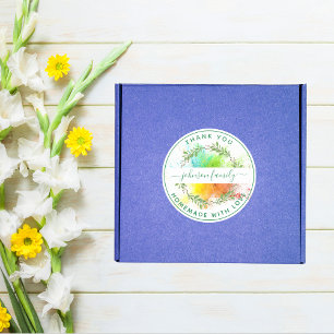 Create Your Own Homemade with Love Thank You Classic Round Sticker