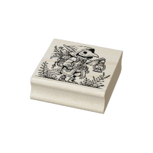 Create Your Own Hooded Raven Adventurer Rubber Stamp