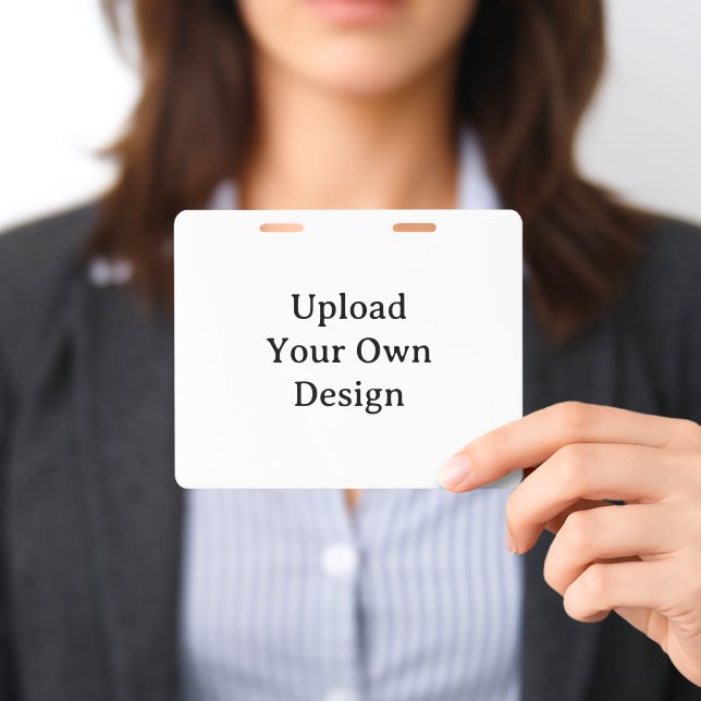 Create Your Own Horizontal 4" x 5" PVC Plastic ID Badge (Presented)