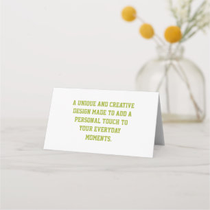 Create Your Own Horizontal Folded Place Card