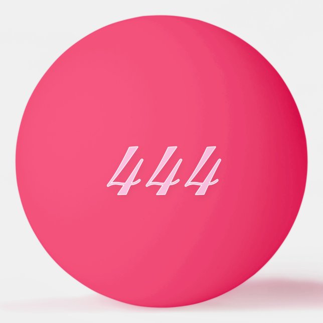 Create Your Own Hot Pink 444 Ping Pong Ball (Front)