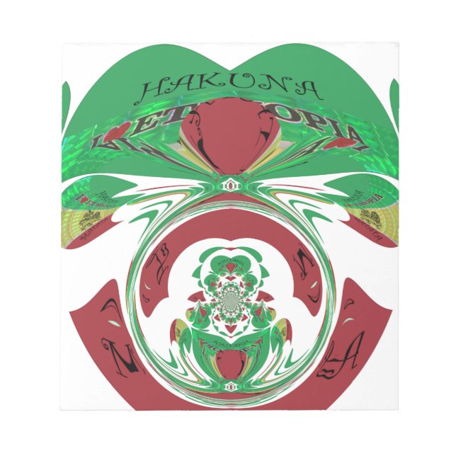 Create your own I love Beautiful Ethiopia Notepad (Front)