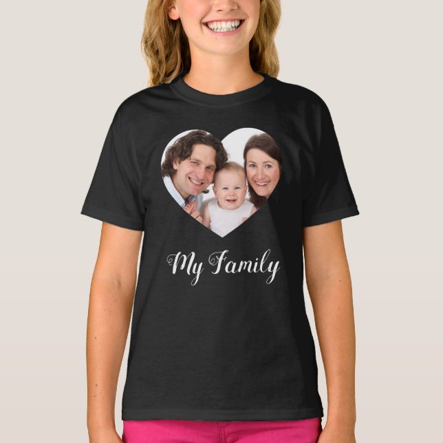 Create Your Own I love My family Valentine's Day T-Shirt (Front)