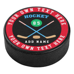Create Your Own Ice Hockey Custom Name Number Puck