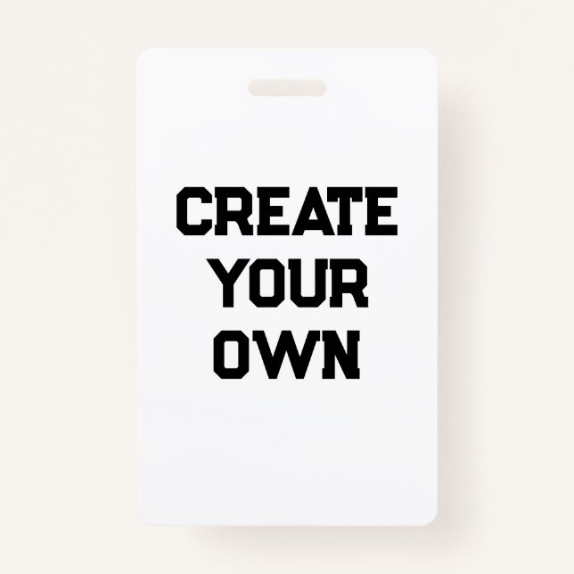 Create Your Own ID Badge (Front)