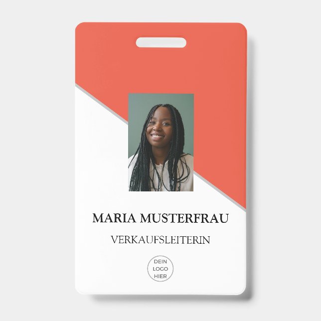 Create Your Own ID Card Template Badge (Front)