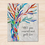 Create Your Own Inspirational Message Photo Print<br><div class="desc">This unique poster is decorated with a colourful mosaic Tree of Life design.
You can add your chosen inspirational quote or message to personalise it. 
You can edit the font,  font size,  and font colour. Original Mosaic © Michele Davies.</div>