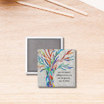Create Your Own Inspirational / Motivational  Magnet<br><div class="desc">This decorative magnet features a mosaic tree in rainbow colours and space for you to add your own inspirational quote. Use the Customise Further option to change the text size, style or colour if you wish. Because we create our own artwork you won't find this exact image from other designers....</div>