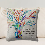 Create Your Own Inspirational/Motivational Quote  Cushion<br><div class="desc">This unique pillow is decorated with a colourful mosaic Tree of Life design.
Add your chosen quote to personalise this pillow. 
Click Customise Further to edit font,  font size and font colour.
Original Mosaic © Michele Davies.</div>