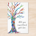 Create Your Own Inspirational Motivational Quote  Photo Print<br><div class="desc">This unique poster is decorated with a colourful mosaic Tree of Life design.
Add your chosen quote or message to personalise it. 
Click Customise Further to change the font,  font size,  and font colour.
Original Mosaic © Michele Davies.</div>