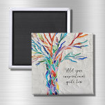 Create Your Own Inspirational Quote Magnet<br><div class="desc">This unique magnet is decorated with a colourful mosaic Tree of Life design.
Add your chosen inspirational quote or message to personalise it. 
You can edit the font,  font size,  and font colour. Original Mosaic © Michele Davies.</div>