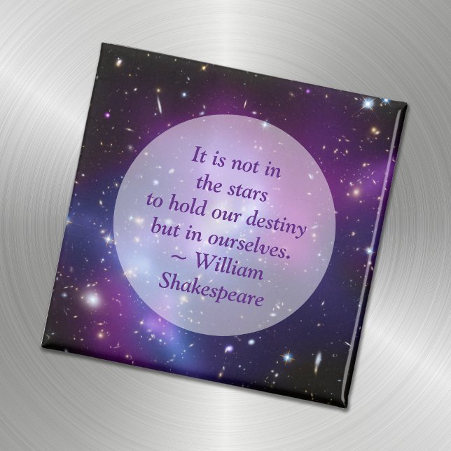 Create Your Own Inspirational Quote Purple Cosmic Magnet (Creator Uploaded)