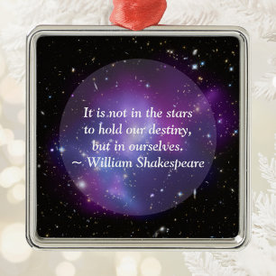 Create Your Own Inspirational Quote Purple Cosmic Metal Tree Decoration