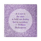 Create Your Own Inspirational Quote Purple Glitter