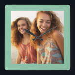 Create Your Own Instagram Art Square Wall Clock<br><div class="desc">A great way to display your square photos from your online account.  Add one square photo to  make a great memento. If you need to adjust the text or picture,  click on the customize link.</div>